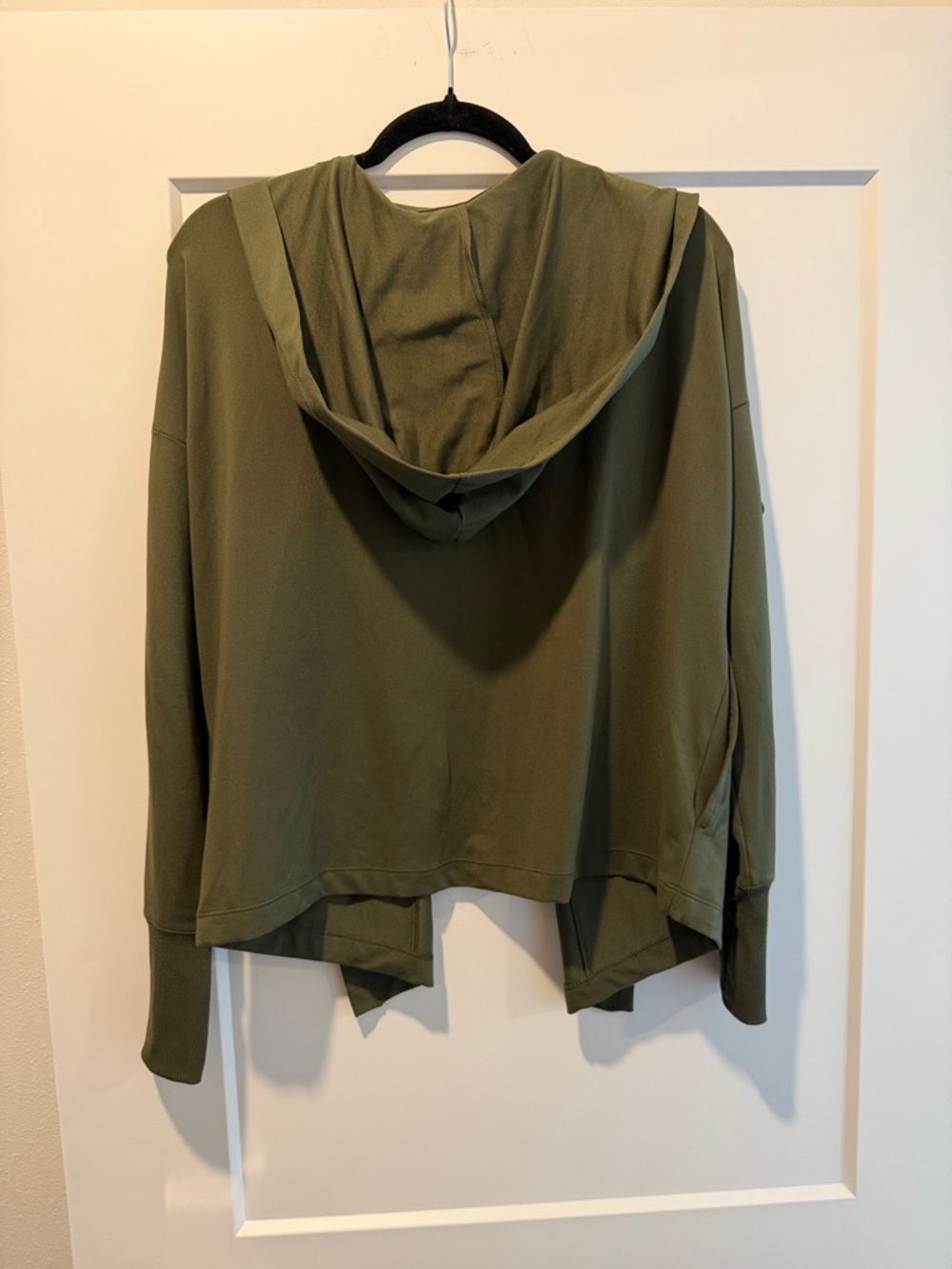 Nike Olive Green Dri-FIT Open-Front Hooded Jacket - Picture 5 of 5